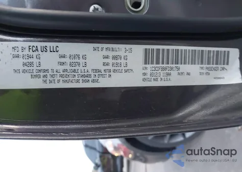 2015 Dodge Dart Sxt из США, поврежденный, VIN 1C3CDFBB0FD301750